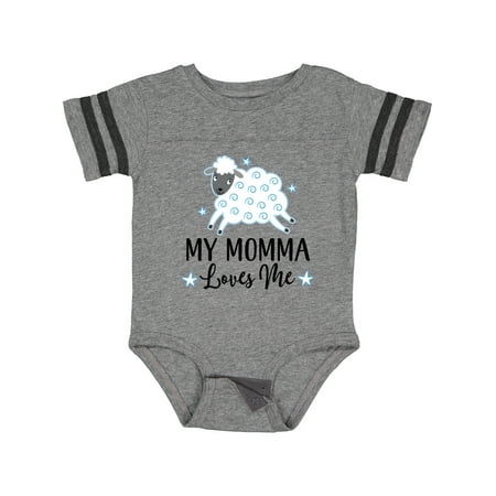 

Inktastic Momma Loves Me Lamb Gift Baby Boy or Baby Girl Bodysuit