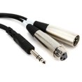 thumbnail image 1 of Inserto de cable Hosa SRC-203 TRS macho a XLR3 hembra/macho de 1/4 pulgadas, 1 of 1
