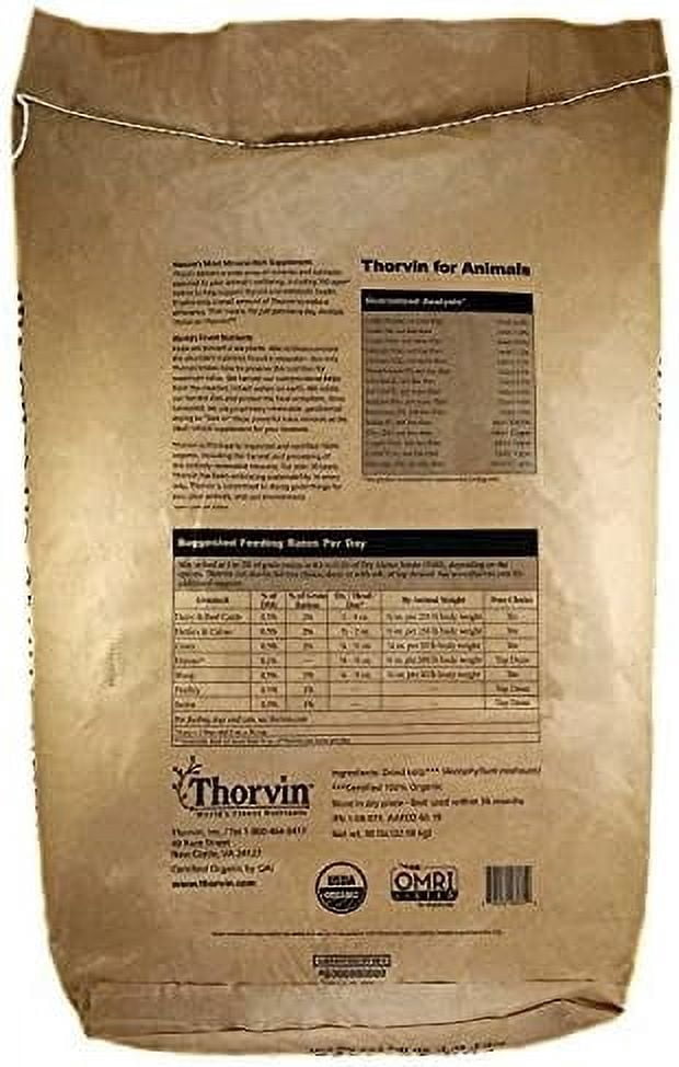 Organic Icelandic Kelp Meal - Loaded with Nutrients That Support Your Livestock Or Pet & A Natural Seaweed Fertilizer for Plants, 50lbs. L,M