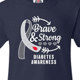 thumbnail image 4 of Inktastic Diabetes Awareness Brave and Strong Youth T-Shirt, 4 of 5