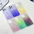thumbnail image 5 of for iPhone Case,[Compatible with MagSafe] Clear Blu-ray Gradient Rhombus Bumper Camera Lens Protection Soft Shockproof Phone Case (Pink,iPhone 13), 5 of 5