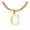 C, variant on Personalized Gold Monogram Necklace Titanium Steel Initial Pendant Choker for Women