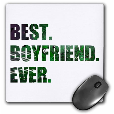 3dRose Best Boyfriend Ever - cut out of green computer microchip graphic, Mouse Pad, 8 by 8 (Best Desktop For Graphic Design)