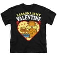 thumbnail image 2 of Garfield Lasagna is my Valentine Kids T Shirt for Youth Boys and Girls, Black, Large, 2 of 5