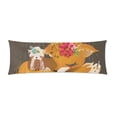 thumbnail image 2 of BSDHOME Taie d'Oreiller Longue Renard Mignon Rêveur Housse de Coussin 20x60 Pouces, 2 of 2