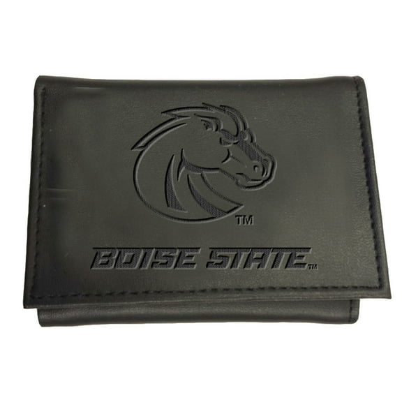 Black Boise State Broncos Hybrid Tri-Fold Wallet