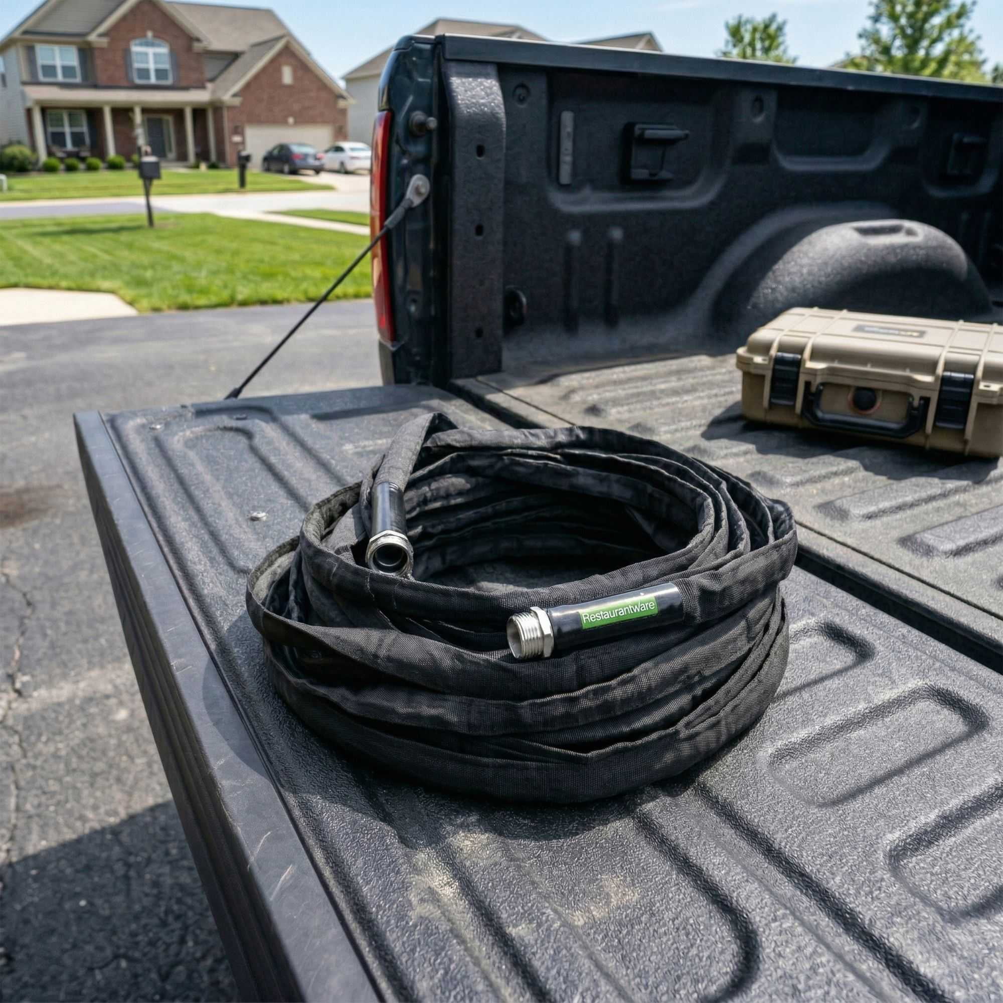 Handy Tek Black Fabric Garden Hose - Lightweight, Kink-Free, Flexible - 100' - 1 count box