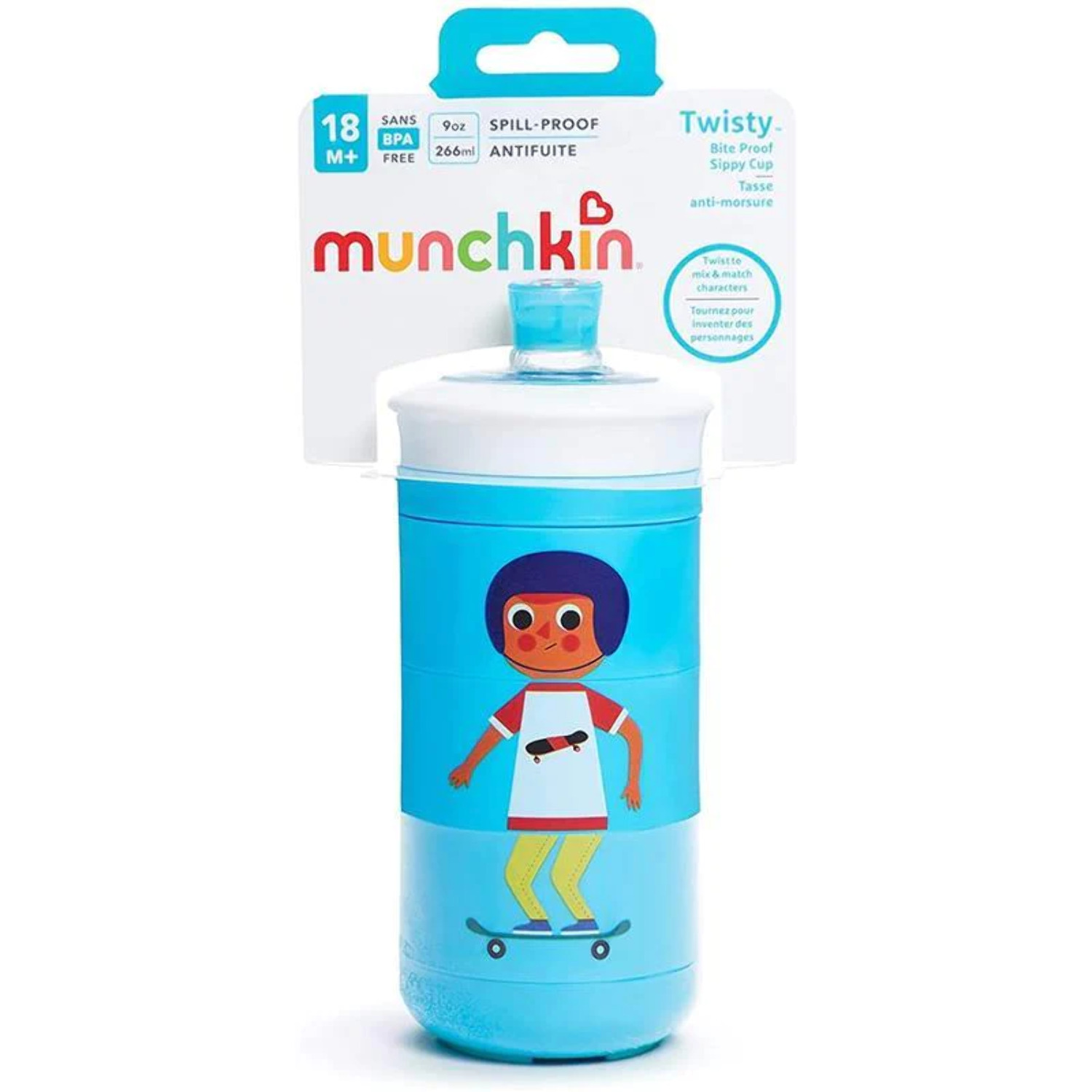 Munchkin - 1 Pk 9 Oz Twisty Bite Proof Sippy Cup, Animals - image 3 of 5
