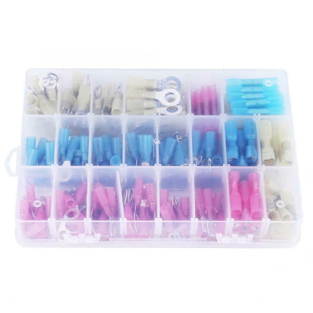 Amdohai 250Pcs Heat Shrink Wire Connectors Electrical Automotive Terminals Solder Seal