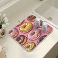thumbnail image 4 of Yayeee Dish Drying Mat for Kitchen Counter 18" x 24" Microfiber Super Absorbent Coffee Decorative Pad, Cute Doughnuts Pattern, 4 of 9