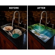 Sink Out Of Sight® Adjustable Flow-Through Mesh Kitchen Sink Cover ,20 x 30, Sunshine Stream