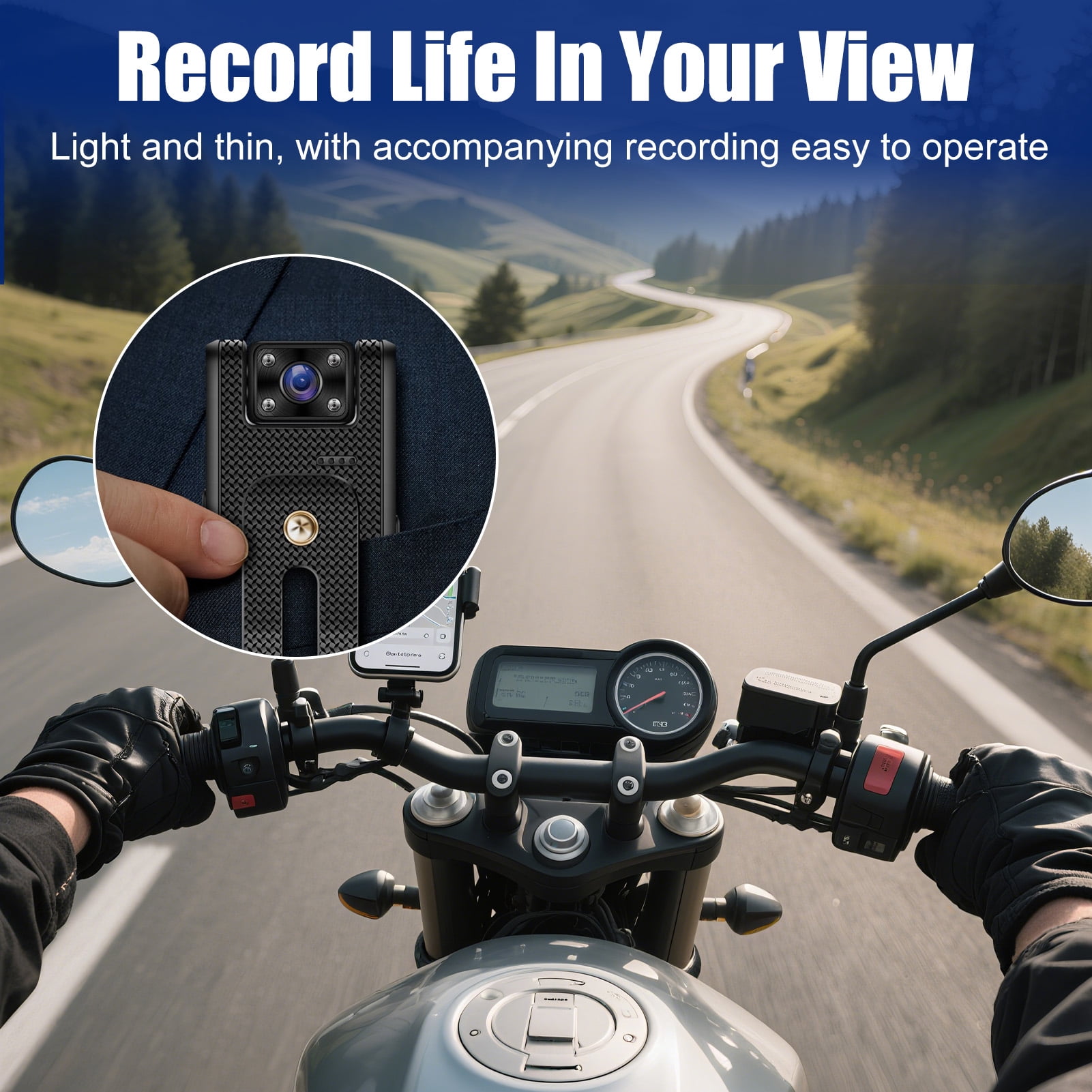 4K Body Camera with Audio & Video Recording, 1.4" Screen Wearable Sports Camera with Night-Vision, 180° Rotating Lens, Portable Small Personal Camcorder for Sport Outdoor Traveling Daily Recorder