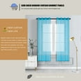 thumbnail image 7 of WPM Turquoise Sheer Window Curtain Panels for Bedroom, Kitchen, Kids Room- Solid Semi Voile Drapes Grommet Living Room Panels. 54 inch wide x 63 inch long, Set of 2, 7 of 7
