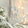thumbnail image 6 of Glittering Christmas Tree Ornaments Set with Transparent Pendant Decorations for Holiday Decor - Owl, Violin, Dragonfly Shapes for Festive Sparkling Night Sky Ambiance, 6 of 6
