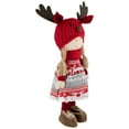 thumbnail image 5 of Northlight Nordic Girl with Moose Antler Hat Christmas Figure - 17" - Red and White, 5 of 7