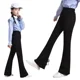 thumbnail image 5 of Pantalones negros a la moda con parte inferior acampanada para niñas, ropa de abrigo de primavera/otoño, pantalones para niños, pantalones elegantes para niños, 5 of 5