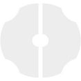 thumbnail image 4 of 12"OD x 2"ID x 4"C x 1"P Percival Architectural Grade PVC Contemporary Ceiling Medallion, Two Piece, 4 of 11