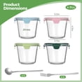 thumbnail image 4 of 4 Pcs Glass Meal Prep Containers, Leak-proof Storage Containers with Airtight Lids, Heat-resistant Round Glass Soup Bowls for Leftover, Fruit, Microwave & Freezer Safe, 4 of 5