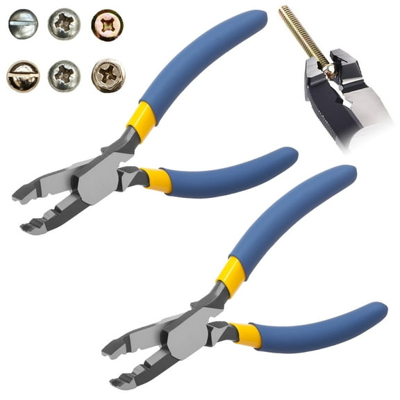 TMWEFUSC 2Pcs Screw Extractor Pliers, Heavy Duty Stripped Screw Remover Tool with Non Slip Handle Removal for Broken Damaged or Rusted Nut Bolt Fasteners, for Home Repair, 5.9inch