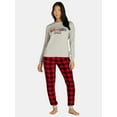thumbnail image 2 of Jolly Jammies Women’s Velour Matching Family Pajamas Set, 2-Piece, Sizes S-3X, 2 of 5