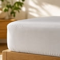 thumbnail image 5 of 100% Tencel Fitted Sheet Queen Size, Cooling Breathable Lyocell Bed Sheet with Deep Pocket, Moisture Wicking Hotel Bedding for Hot Sleepers, 5 of 7