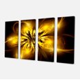 thumbnail image 2 of Shiny Gold Fractal Flower on Black - Floral Canvas Art Print, 2 of 3
