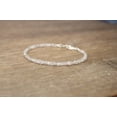 thumbnail image 2 of Champagne Zircon 3.5mm Rondelle Shape Faceted Cut Beads 7 inch Silver Plated Clasp Bracelet for men, women, unisex. Link Chain Stacking Bracelet.|LINK_01906, 2 of 4