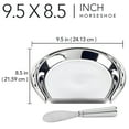 thumbnail image 4 of Certified International  Derby Day at the Races Silver Plated 3-D Horseshoe Cheese Plate with Knife - 8.5" x 9.5" x 1", 4 of 4