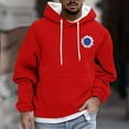 thumbnail image 1 of Dolkfu Sudadera con capucha para hombre con estampado de flores, sudadera con capucha y cordón, blusa casual con bolsillo para hombre XXXXL, 1 of 5