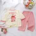 thumbnail image 4 of Toddler Pajamas Rayon Made From Bamboo 2 Piece Long Sleeve Pajama Set Kids Pajamas Boys Girls Snug Fit Pjs Set,bedtime 6-12 Months 12-24 Months 2t 3t 4t 5t 6t 7t 8t 9t Children Light Pink 1-2 Years, 4 of 4