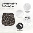 thumbnail image 4 of Susaid Vintage Flowers Print Women's High Waisted Running Shorts Quick Dry Athletic Gym Track Workout Shorts Zip Pocket-X-Large, 4 of 7