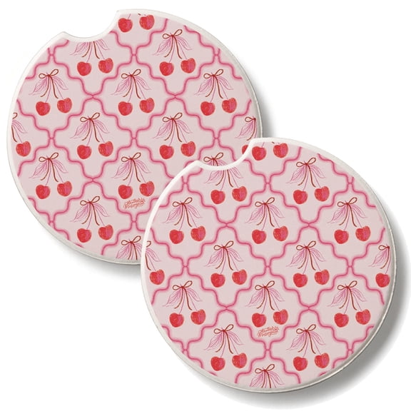 Thirstystone Cherries 2 Pack Absorbent Car Coasters