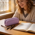 thumbnail image 7 of Lksixu Silicone Pencil Case, Large Capacity Solid Color Pencil Pouch with Zipper, Aesthetic Stationery Organizer, Waterproof & Lightweight Pencil Bag, Portable Travel Cosmetic Makeup Bag, 7 of 7