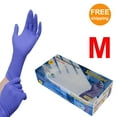 thumbnail image 1 of 50pcs/box SunnyCare #8702 Nitrile Exam Glove High Risk Heavy Duty 8mil Blue 12" Extended Cuff - Medium, 1 of 1