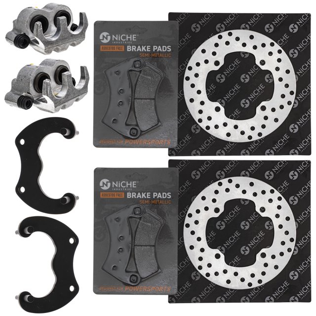 Niche Rear Brake Rotor Caliper Pad Kit for Polaris Ranger Crew 900 5248250 UTV MK1007991