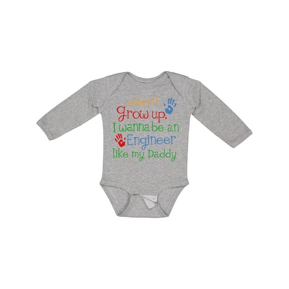 Inktastic Engineer Like Daddy Boys or Girls Long Sleeve Baby Bodysuit
