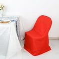 thumbnail image 6 of BalsaCircle 12 Red Solid Polyester Folding Chair Covers Slipcovers Linens, 6 of 8