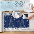 thumbnail image 5 of Navy Blue Christmas Tree Cabinet Curtain 32"Wx55"L,Dustproof Pantry Door Curtain W/ Self Adhesive Tape,Xmas Balls Pine Needles Snowflake Tall Storage Cover Privacy Drape for Bathroom Kitchen, 5 of 9