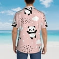 thumbnail image 4 of Gukieu Panda Print Men's Short-sleeved Shirts, Button-down Lapel Hawaiian Shirts, T-shirts, Beach Vacation Summer Casual Wear,Medium, 4 of 7