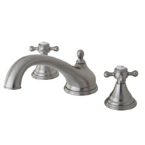 Kingston Brass KS5538BX Vintage Two-Handle Deck Mount Roman Tub Faucet, Brushed Nickel