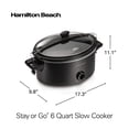 thumbnail image 2 of Hamilton Beach Stay or Go - Olla de cocción lenta portátil con cerradura de tapa, apta para lavaplatos, 6 cuartos de galón, colo, 2 of 8
