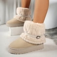 thumbnail image 5 of Women's Snow Boots Winter Fur Lined Ankle Boots Pull On Comfortable Walking Shoes Outdoor Cold Snowy Warm Winter Thick-Soled Boots, 5 of 9