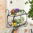 thumbnail image 4 of Costway Heavy Duty Metal Flower Cart Pot Rack Plant Display Stand Holder Decor, 4 of 10