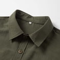 thumbnail image 4 of Iugvhana Workwear Shirts for Men Double Pocket Button Down Turndown Collar Shirt Cotton Casual Long Sleeve Slim Shirts Tops Army Green XXL, 4 of 8