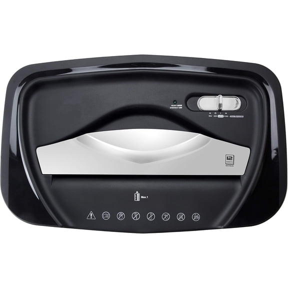 12-Sheet Crosscut Paper and Credit Card Shredder with 5.2-Gallon Wastebasket