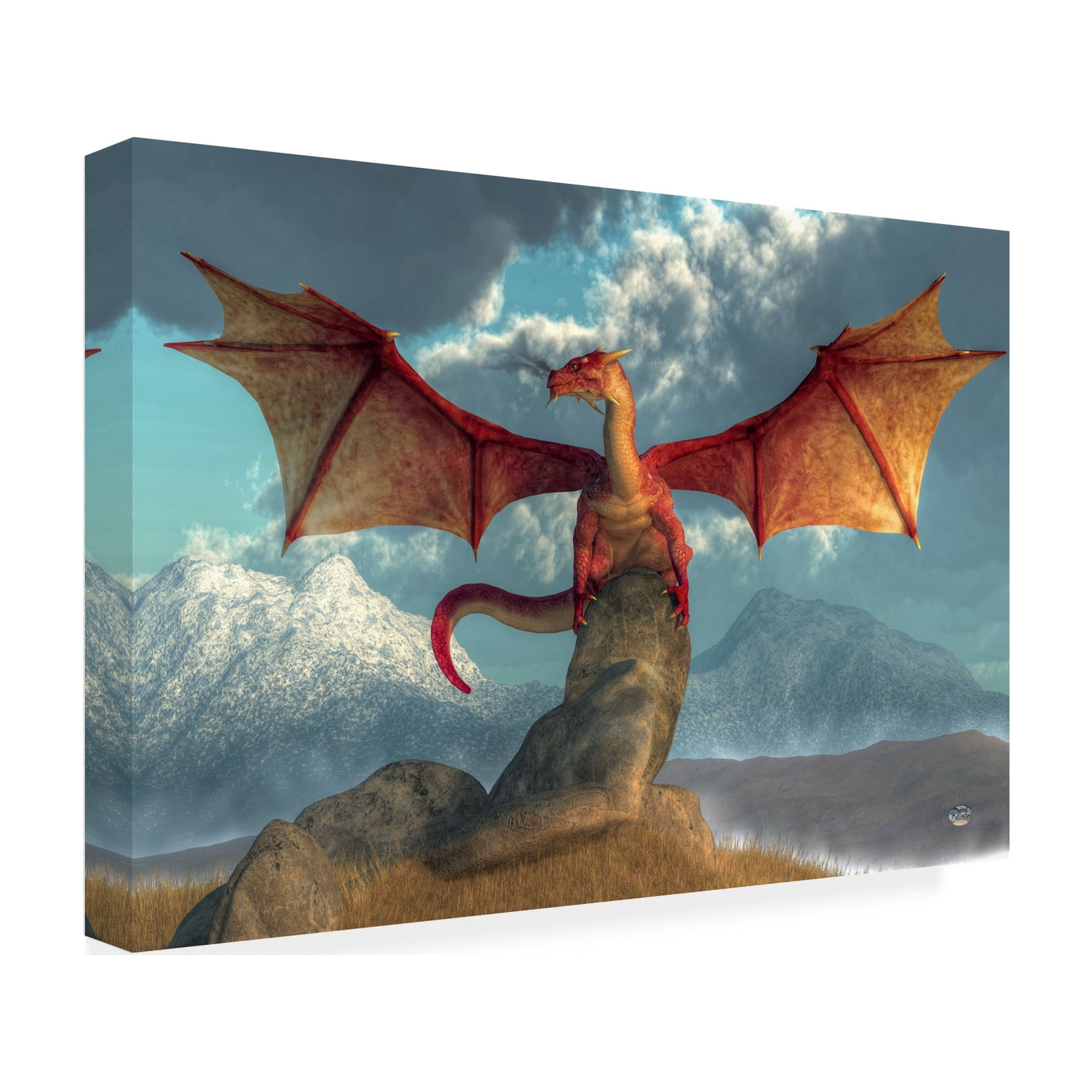 Trademark Fine Art 'Fire Dragon' Canvas Art by Daniel Eskridge
