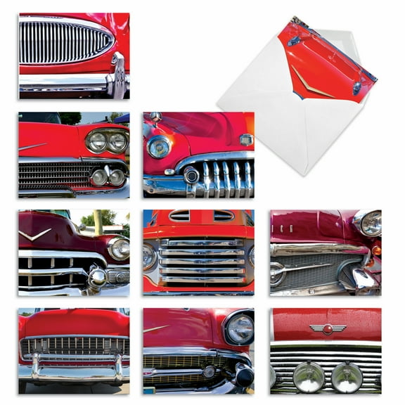 10 Pack All Occasion Blank Note Cards With Envelopes - Car And Grille