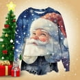 thumbnail image 1 of YOIAVAIOY Chandails en Molleton de Noël Grande Taille pour Femmes Père Noël Impression 3D Chandail Col Rond Manches Longues Chandail en Molleton de Noël, 1 of 5