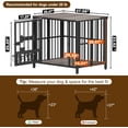 thumbnail image 5 of POAO 27"Dog Crate Furniture Foldable, No Assembly Dog Kennel Indoor for Small Dog(Under 20 lb), Dog Cage with Adjustable Bowls &Name Tag, End Table, 5 of 7