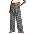 thumbnail image 2 of Tqcoqu Womens Printed Pants,Wide Leg Elastic Waist Casual Pants with Pockets,A-Black Women's S-XXL, 2 of 8